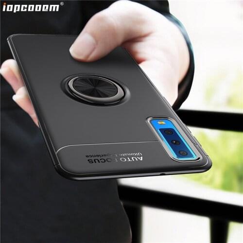 For Samsung Galaxy A7 2018 Case With finger ring Magnetism Holder Phone Back Cover For Samsung A750 SM-A750F A750F Coque