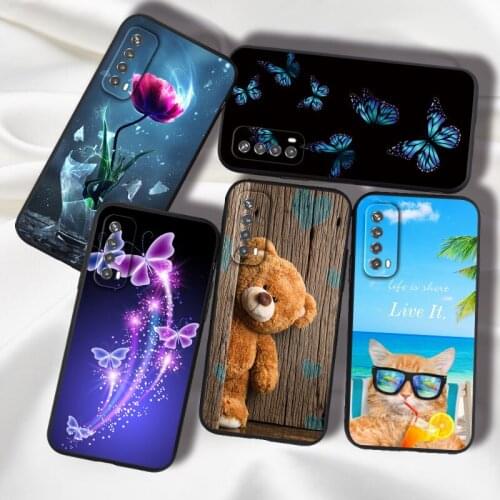 Butterfly TPU Case For Huawei Honor 8A 9A 9C 9S 9X Pro P Smart 2021 2019 Z Y6 Y9 Prime Y7A Y6S Y9S Y5P Y7P Y8P 2020 Case Cover