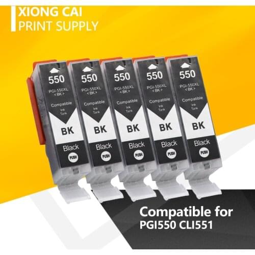 2020 Black PGI550 Ink Cartridge for Canon PGI 550 XL PIXMA IP7250 MG5450 MX925 MG5550 MG6450 MG5650 MG6650 IX6850 MX725 Printer