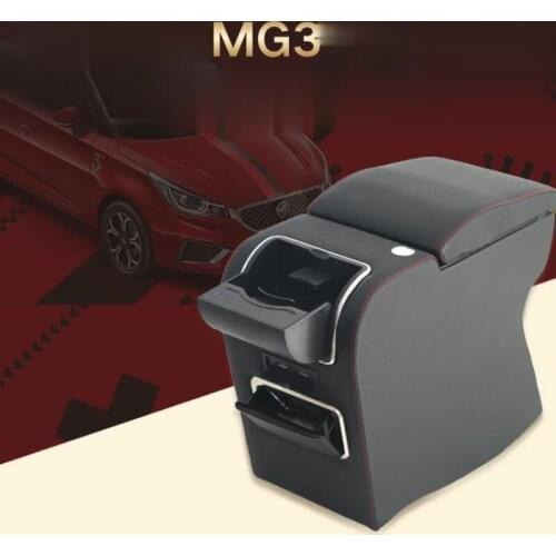 Custom Wood Car Armrest for MG MG3 RHD Right Steering Wheel with USB