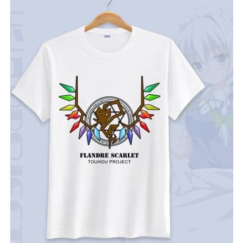 Japanese Anime Touhou Project Cosplay T Shirt Remilia Scarlet Kirisame Marisa Cartoon T-Shirt Summer Top Tee tshirt Costume