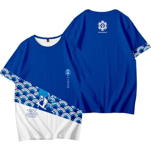 Touhou Project T shirt Anime Cirno Yakumo Yukari Cosplay T-shirts summer tshirt Short Sleeve Tops Men Tees