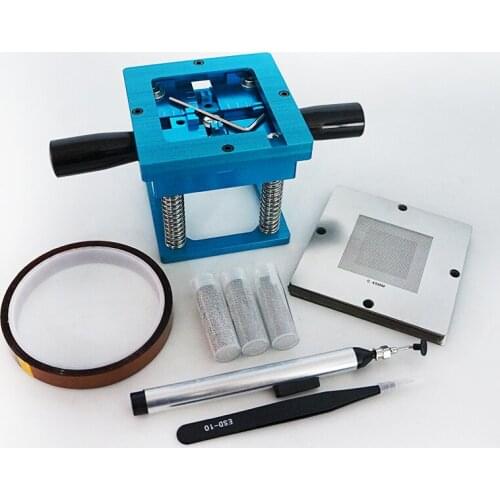 HOT BGA fixtures 90x90 Reballing Station Reballing Bga Sik tin template solder paste soldering flux for Laptop Gameconsole