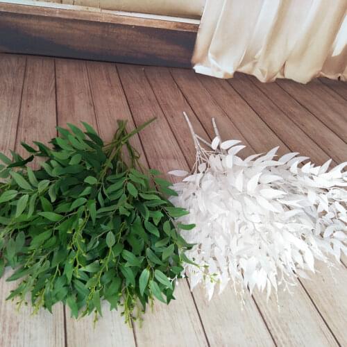 Yooap New Simulation leaf vine plant willow leaf wedding road guide arrangement simulation plant wire mesh cloth bunch willow