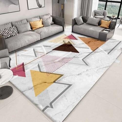 3d Geometric Printing Carpet Living Room Sofa Floor Mat Bathroom Non-Slip Carpet Bedroom Decoration Washable Large Carpet Can