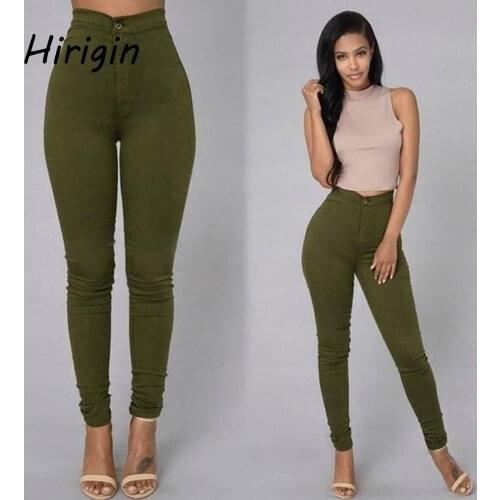 2020 hot sell female pencil pants sexy solid bodycond pants Elastic High Waist Leggings plus size office women trousers pants
