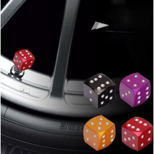 Lot Aluminum Alloy Car-styling AUTO Dice Dust Valve Caps Motorcycles Electric