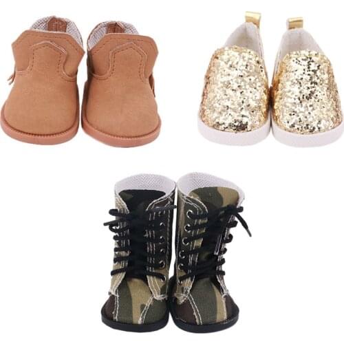 Fashion New Pattern Casual Shoes Fit 18 Inch American&43cm Baby New Born Doll Clothes Accessories,Girls Toys