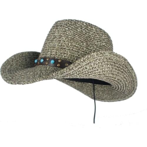 Fashion Straw Hollow Western Cowboy Hat Women Men Summer Straw Sombrero Hombre Beach Cowgirl Jazz Sun Hat