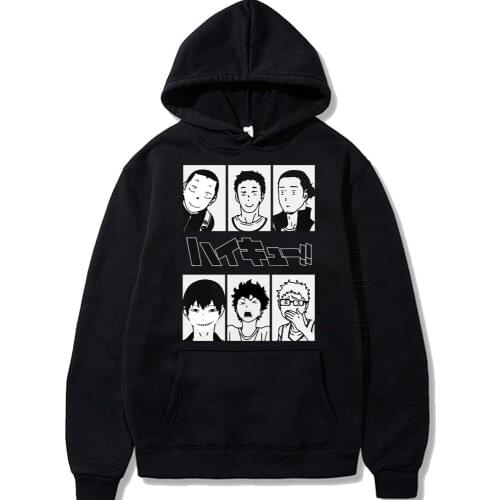 Oya Oya Oya Haikyuu Men Hoodie Kuroo Anime Bokuto Manga Shoyo Volleyball Novelty Pullover Long Sleeve Hoodie