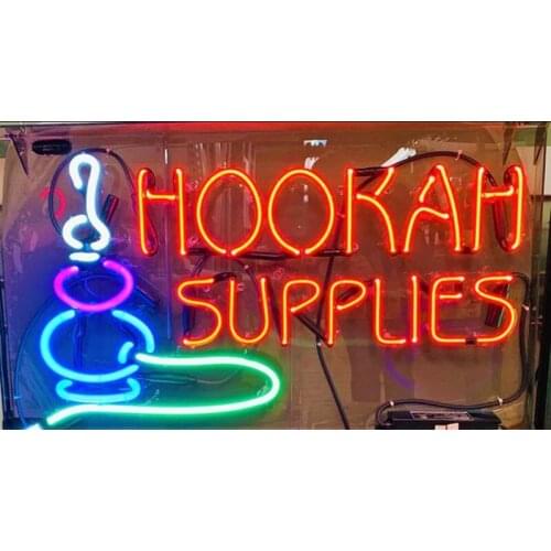 Neon Sign Hookah Supplies Neon light Neon Wall Sign Display Window Advertise Lamp Decorate Home color Handmade Real glass TUBE
