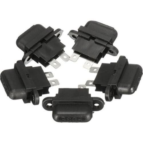 New 5Pcs Balck 30A Amp Auto Blade Standard Fuse Holder Box For Car Boat Truck With Cover