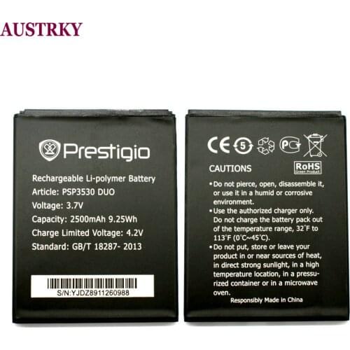 New 2500mAh High Quality Replacement Batteries For Prestigio MultiPhone PSP3530 DUO PSP 3530 Phone In stock Tracking code