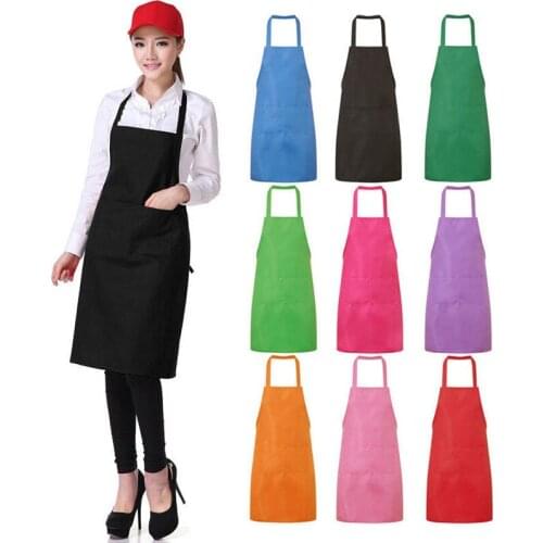 New Pure Color Cooking Apron Kitchen Canvas Unisex Woman Men Chef Waiter Cafe Shop BBQ Hairdresser Custom Gift Sleeveless Aprons