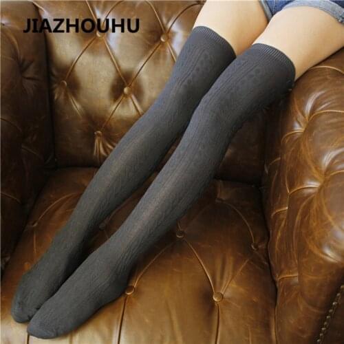 Solid 8 Colors 100% Cotton Woman White Socks Long High Knee Thick Compression Socks Fashion Spring Girls Casual Female Socks
