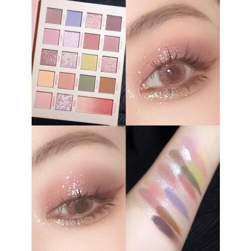 20 Colors Low Saturation Eyeshadow Palette Matte Glitter Oil Painting Eyeshadow Makeup Palette Pastels Eye Shadow Pigments