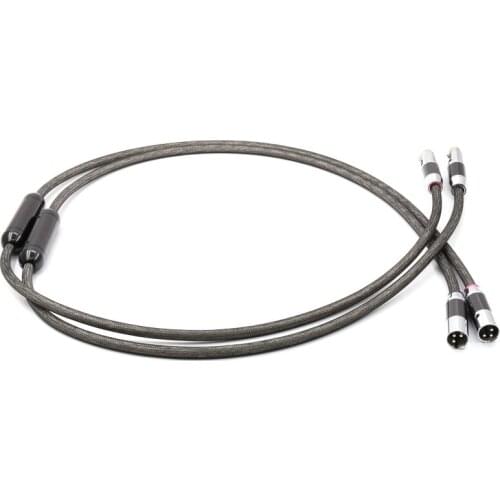 Pair hifi Pr.ISM the 0.8 XLR balance audio interconnect cable extension cord with carbon fiber silver plated connector plug