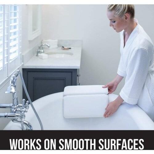 SPA Bathtub Pillow with Suction Cups Neck and Back Support Headrest Pillow for Hotel Home Hot Tub Bathroom Cushion Accersories