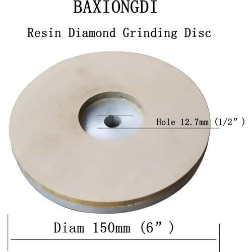 BAXIONGDI 150mm diamond resin polishing disc, 6" &1/2Hole jewellery jade faceted polishing disc, used for grinding and polishing