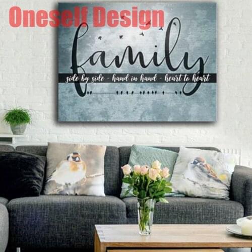 Family love rhinestone picture diy diamond embroidery full set 5d diamond art kit beaded embroidery decoration home wall sticker