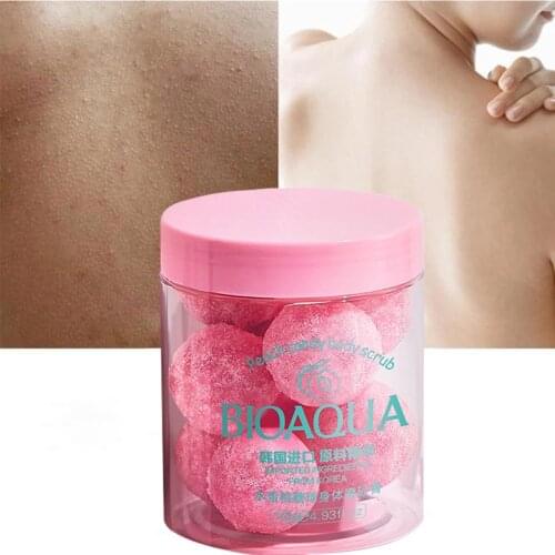 Peach Sugar Ball Body Scrub Body Wash Exfoliating Dead Skin Brighten Skin Tone Repair Improve Rough Whole Body Skin Care 140g