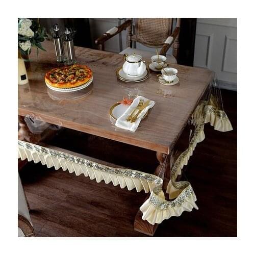 TPU Transparent PVC Tablecloth Waterproof Table Cover High Quality And Tasteless Table Cover Cloth Textile Wedding Party Hotel