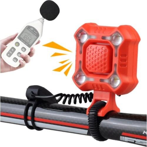 2 in 1 Bicycle Horn & Light ABS 120DB 1200MAH USB Charging Bicycle MTB Accessories Waterproof Bicycle Bell Bicycle Front Light