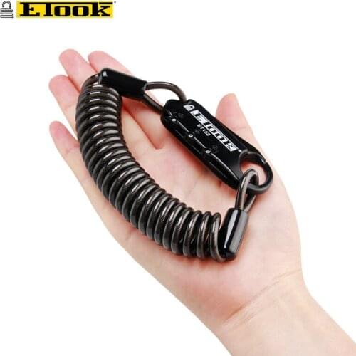 GIYO Mini Bicycle Lock 3 Digit Password Anti-theft Bike Lock Cycling Helmet Code Combination Security Cable lock 4.15mm dia