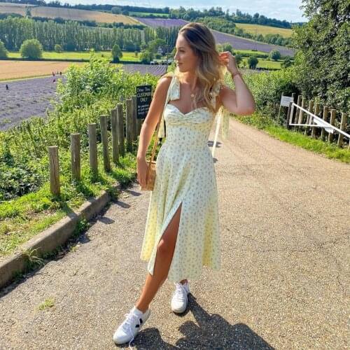 Foridol Sleeveless Casual Floral Dress Women Summer Beach Boho Long Dress Famale Daily Dress Vintage Vestidos De Mujer New