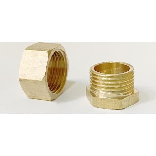 1/8" 1/4" 3/8" 1/2" 3/4" 1" BSP Male Female Thread Brass Hex Head Plug End Cap Pipe Fitting Coupler Connector