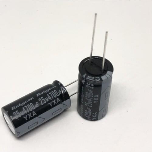 2PCS 2019+New and Original Rubycon 25V4700UF 16X31.5MM 4700UF 25V YXASeries Standard made in JAPAN