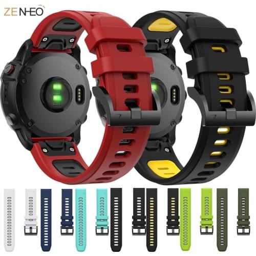 22MM fashion sport Strap For Garmin Fenix 5 Watch Silicone Wrist Band For Garmin Fenix 5 Plus Strap For Garmin Fenix 6 Watchband