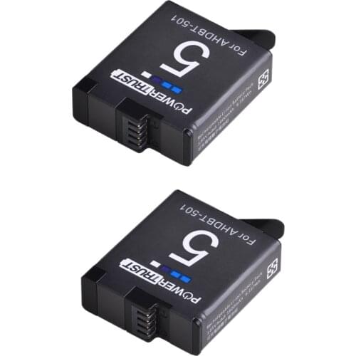 PowerTrust AHDBT-501 Battery for GoPro Hero 5 hero 6 hero 7 /8 Black Hero 2018 Akku Action Camera Batteries