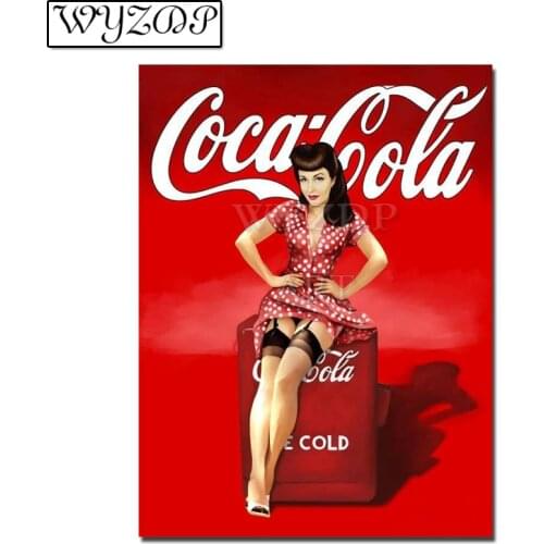 5D Diamond painting Cola girl Picture Full Square/Round Diamond Embroidery Mosaic Cross stitch Gift Kits Home decor 20210107