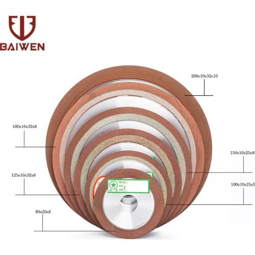 75/80/100/125mm Diamond Grinding Wheel Cutting Disc Resin Bonded Grinding Machine For Tungsten Steel Milling Tool 150-400
