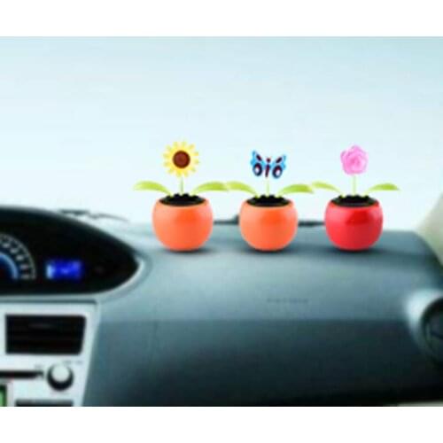 Automatic Swinging Sunflower Ornaments Automotive Interior Accessories Solar Energy Car Decoration Interior 2021