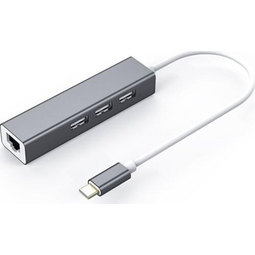 Docking Station Type-C USB 2.0 HUB 100M Ethernet Network Card Is Suitable for The New Notebook Free Drive