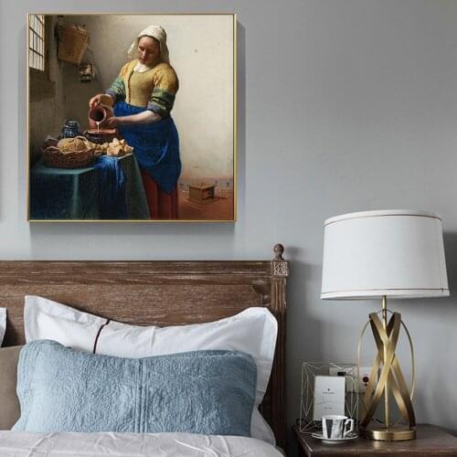 Classical Het Melkmeisje Wall Paintings For Living Room Johannes Famous Wall Art Decorative Canvas Prints Cuadros Decor