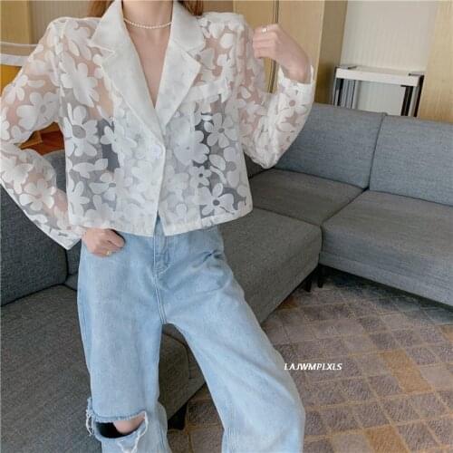 Lace Flowers Jacket 2021 Summer New High Quality Full Lace Outwear Leisure Casual Short Jacket Clothing