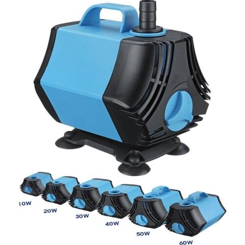 10/20/30/40/50/60W Multifunctional Aquarium Water Pumps Tank Pond Pool Fountain Pump 220V Waterproof Submersible Pond Water Pump