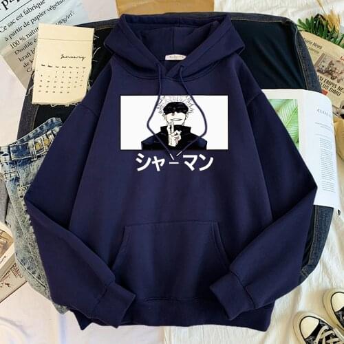 Anime Jujutsu Kaisen Print Tracksuit Men Fashion Pullover Harajuku Custom Autumn Clothing Fleece Oversized Loose Hoodie Male
