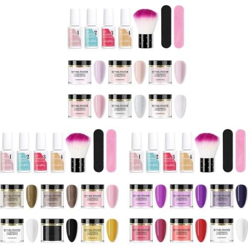 Nail Powder Suit Dipping Powder Primer Seal Coat Desiccant Oil Glue Dip Powder Nail Starter Kit
