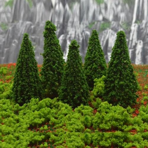 10CM Model Wire Green Trees Toys 1pcs Miniature Christmas Trees For Diorama Miniature Wargame Forest Scenery Making Layout Kits