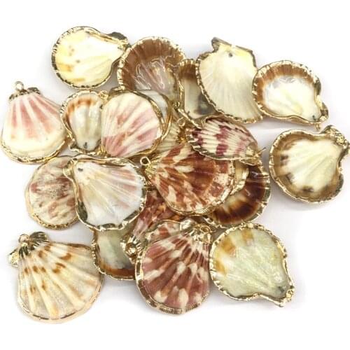 Natural shell sector Pendants Charms Necklace pendant for Jewelry Making DIY Bracelet Necklaces Accessories Size 30x35-35x40mm