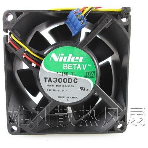 NIDEC 80*80*38 8CM DC 24V 0.44A M35133-58PW1 3 Lines Inverter Equipment Cooling Fan