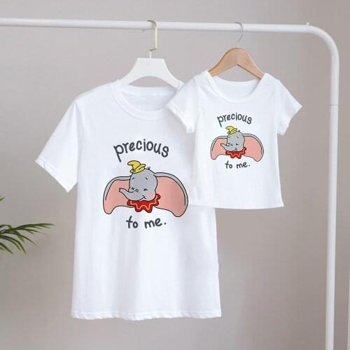 New Arrive Summer T Shirt Printed White Round Neck Childrens Clothes Father Mother Family Matching T-shirts