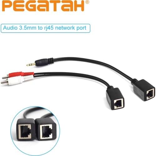 New DC Connector Audio 3.5mm to Rj45 Network Port 2/5/10 Adapter short Cable Cell Phone Adapter Cable Audio Balun