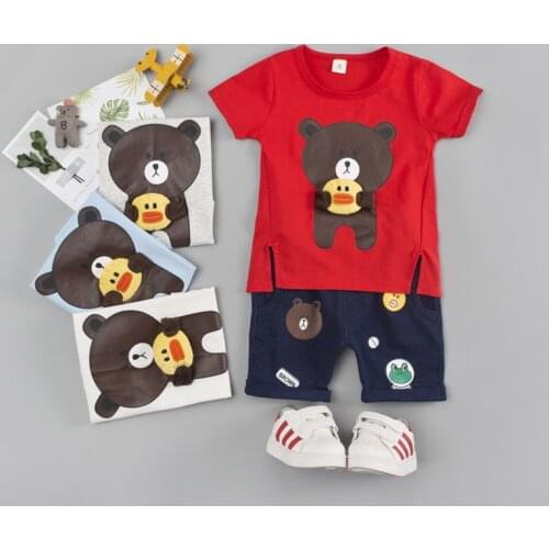 0-4 years cotton boys clothing 2018 new active baby boy girl clothing baby girl boy clothes kid suit T-shirt+pant clothing sets
