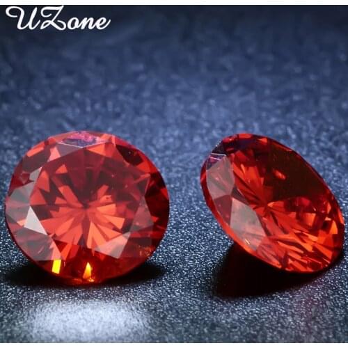 Personalize Birthday Stone July Red Crystal Bead 8MM Round Synthetic Cubic Zirconia DIY Charming Jewelry Accessories