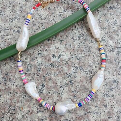 Natural real freshwater pearl chokers necklace summer beach boho bohemian femme pokemon necklace women jewelry accesorios mujer